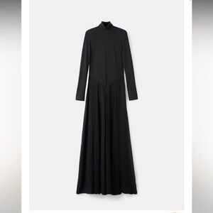 Mango Black Long-Sleeve Turtleneck Maxi Dress